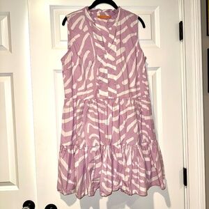 Oliphant Lavender Zebra Yoke Dress